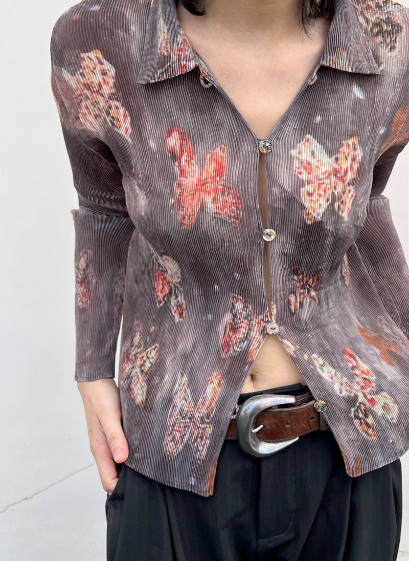 Butterfly Pleated Shirt