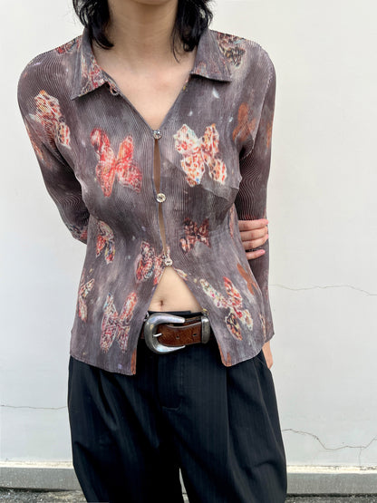 Butterfly Pleated Shirt