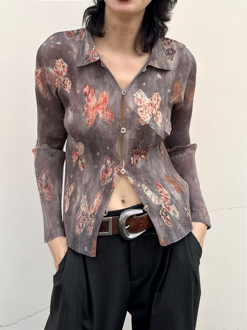 Butterfly Pleated Shirt