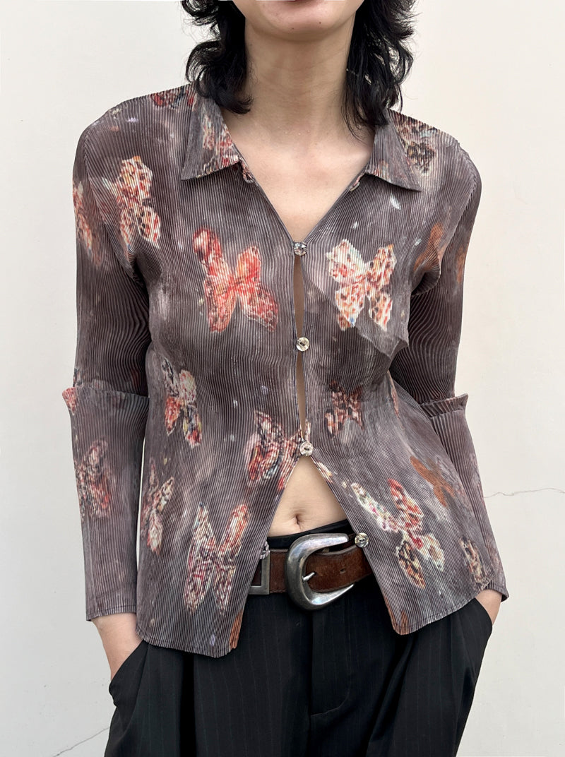 Butterfly Pleated Shirt