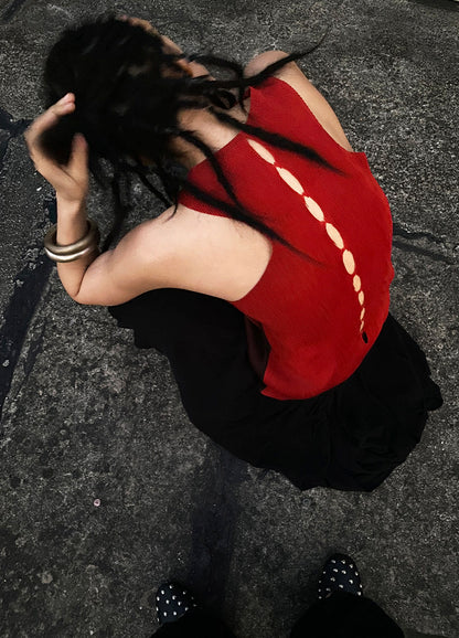 Dragon Pleated Tank Top