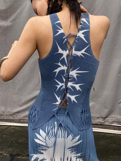 Plasma Spike Pleated Tank Top