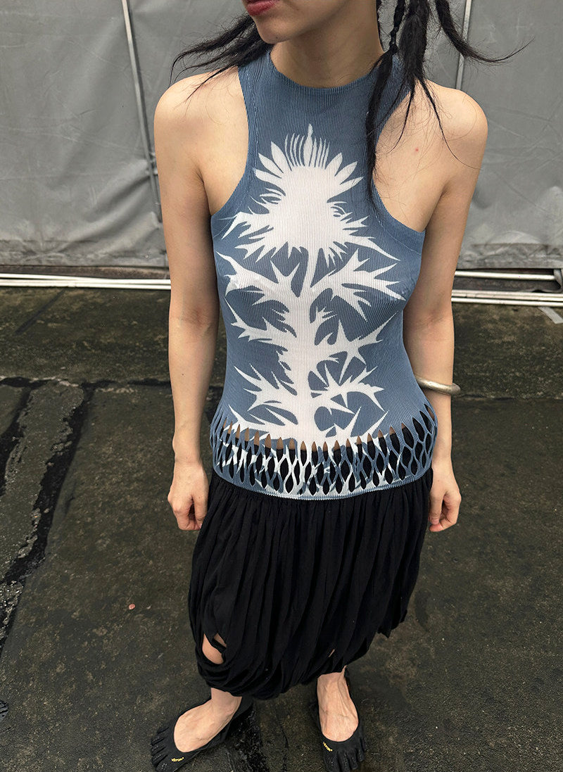 Plasma Spike Pleated Tank Top