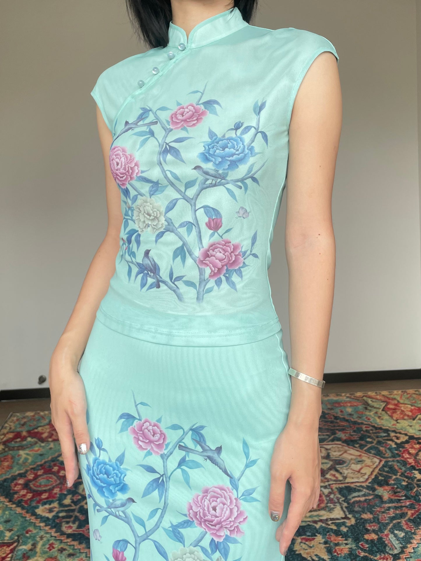 Peony Cheongsam Shirt