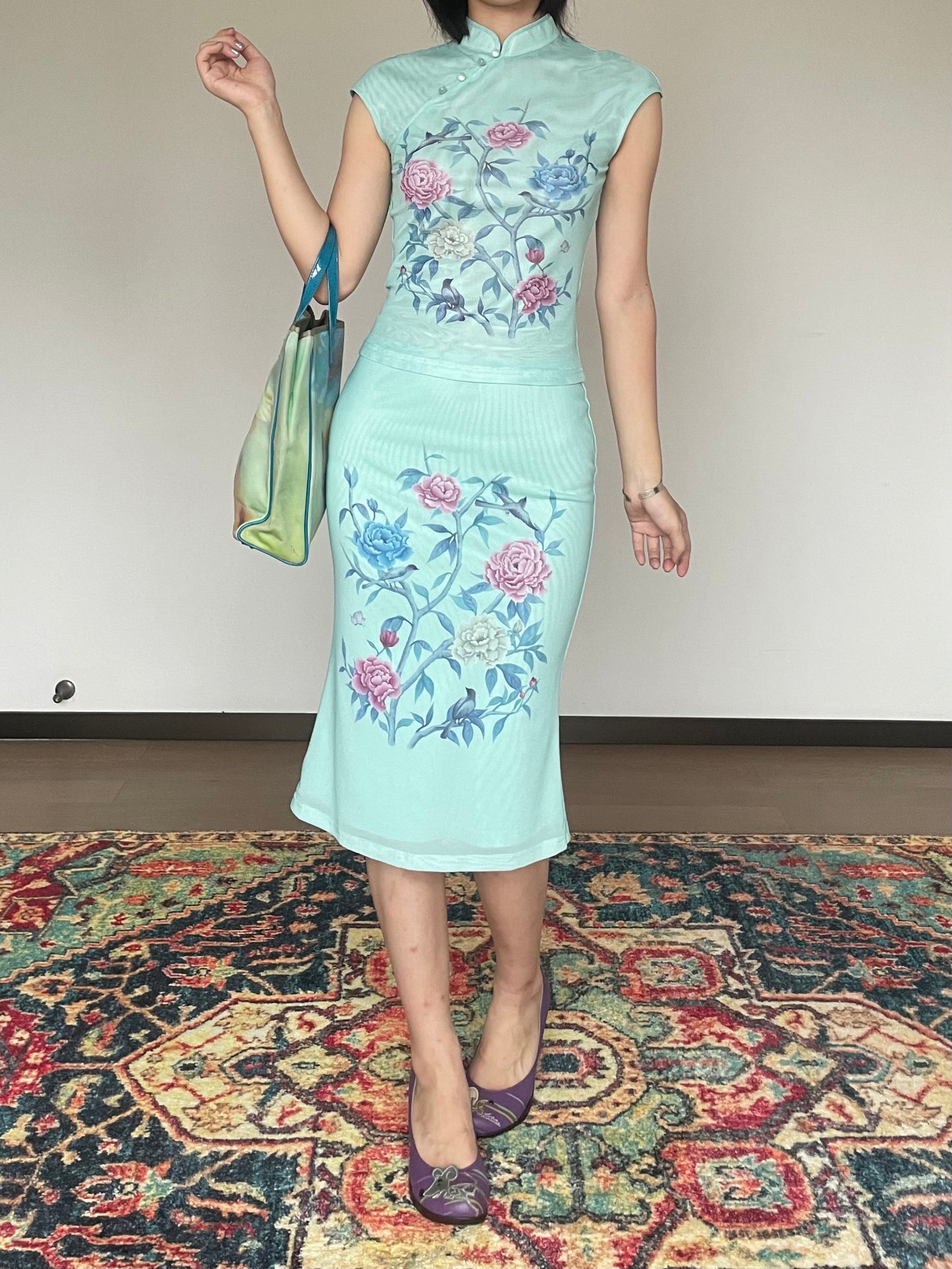 Peony Cheongsam Skirt