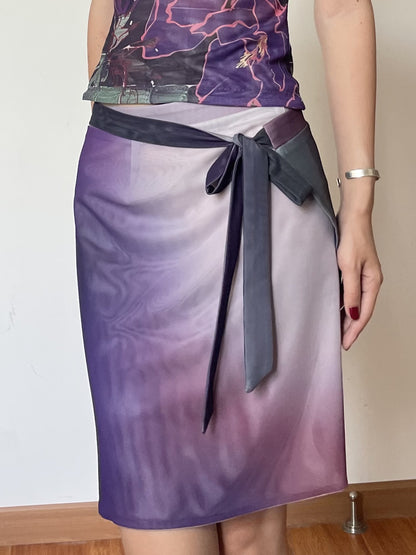 Gradient Petal 2-Way Wrap Skirt