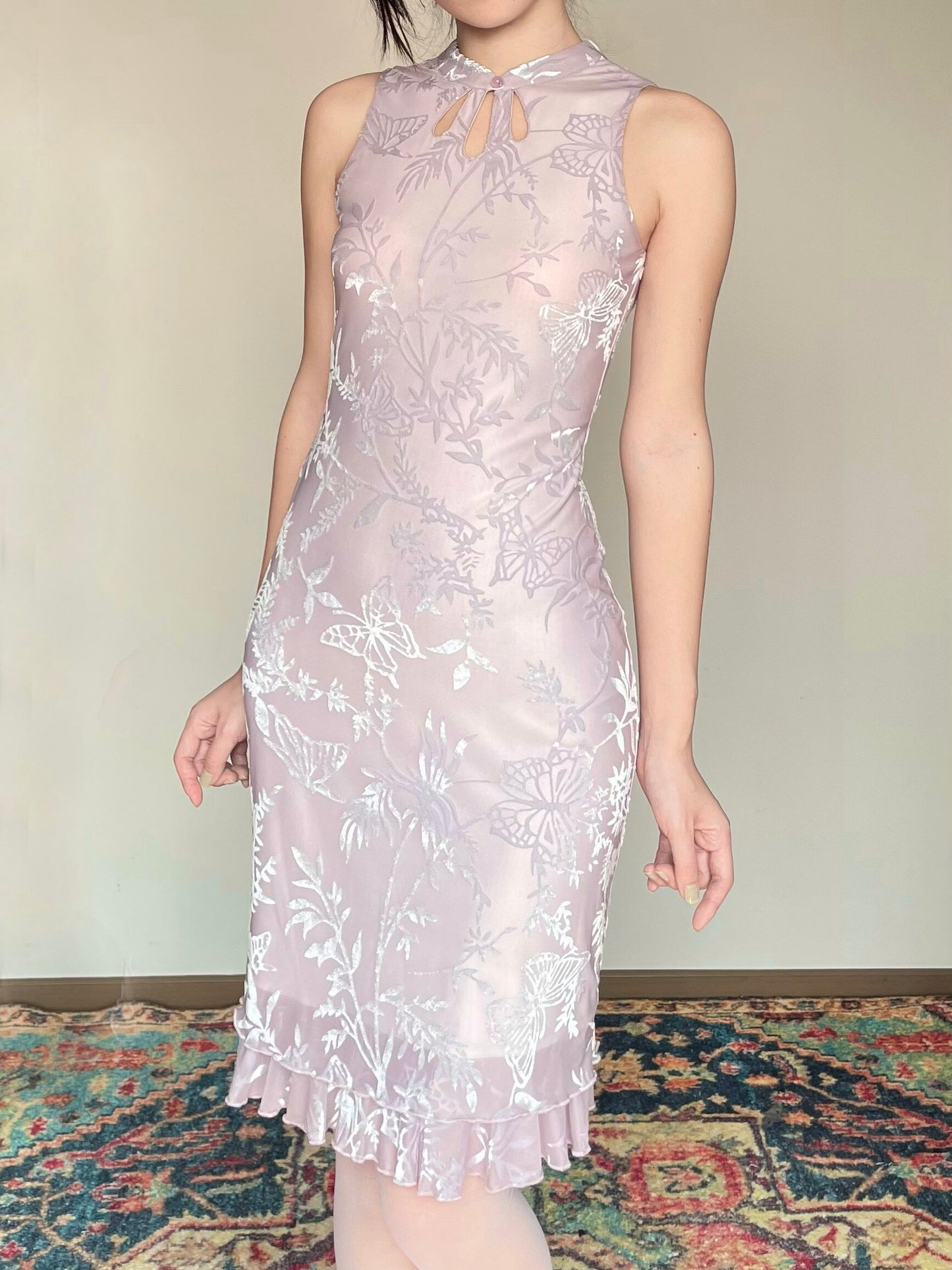 Foggy Butterfly Cheongsam Dress