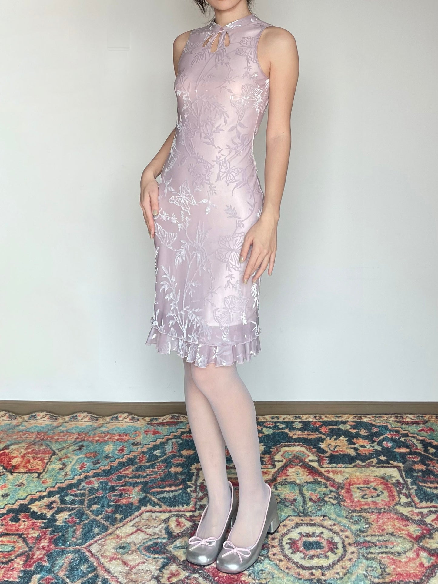 Foggy Butterfly Cheongsam Dress