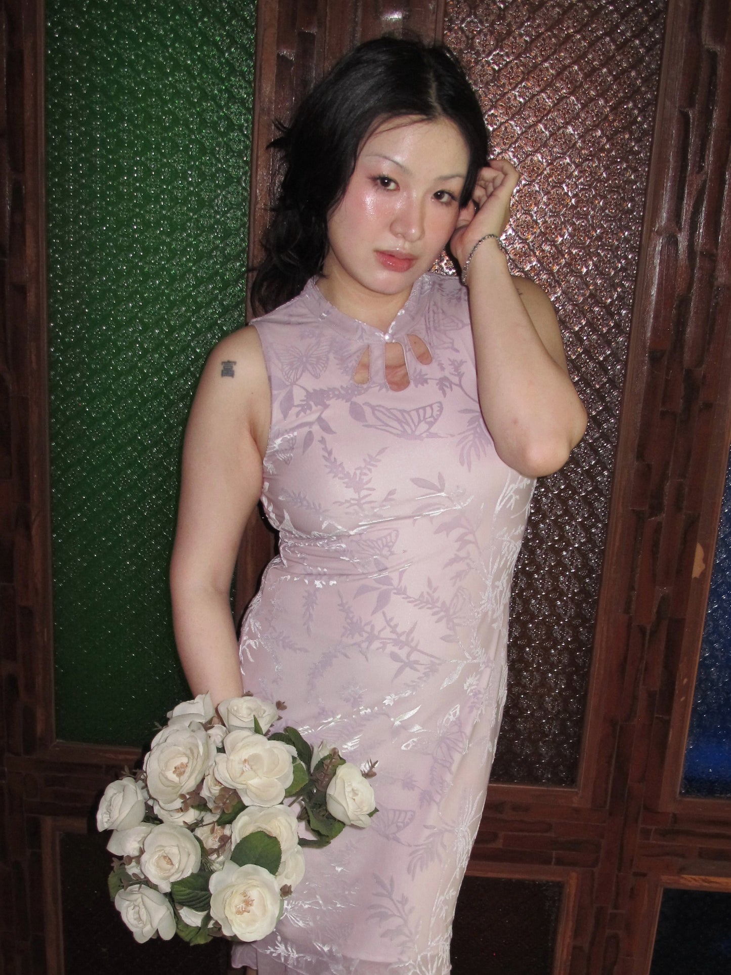 Foggy Butterfly Cheongsam Dress