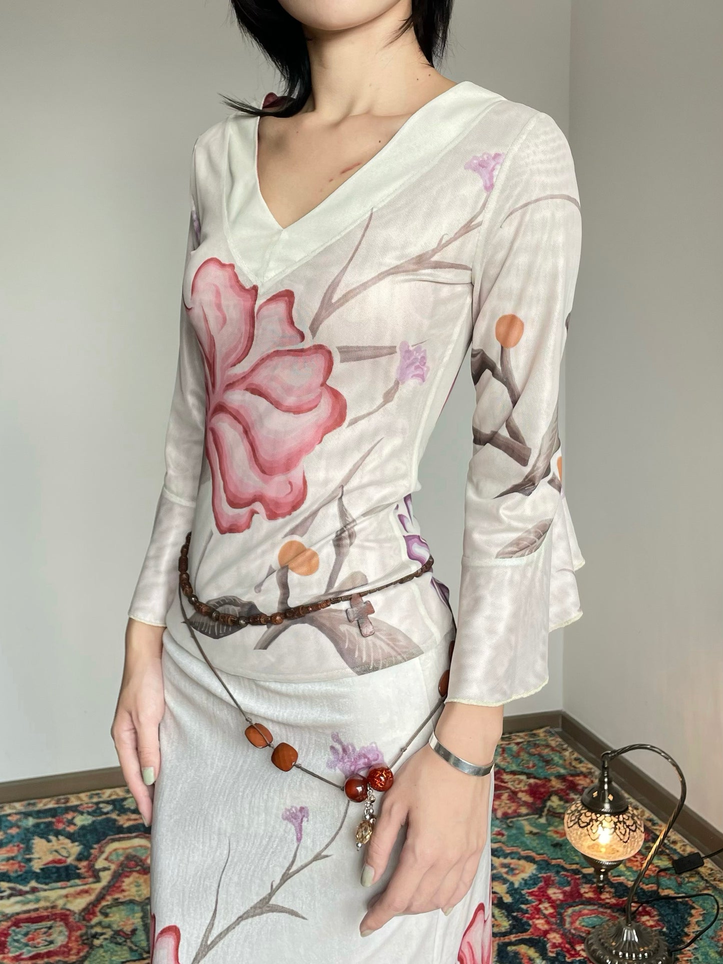 Lush Floral 2-Way Blouse