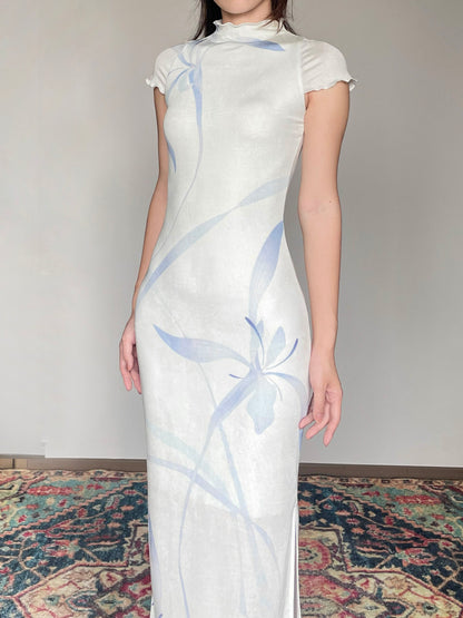 Orchid Water Cheongsam Dress