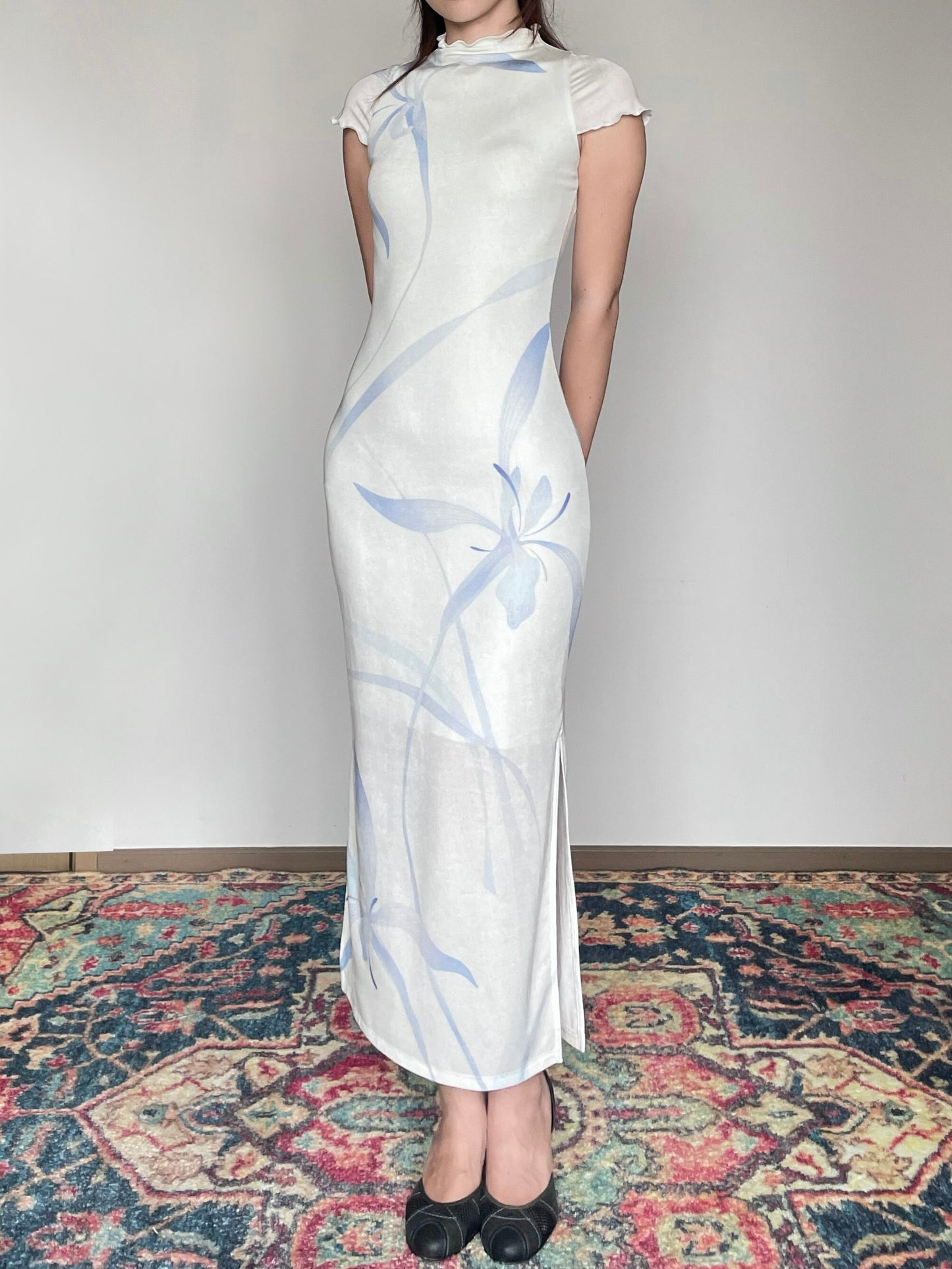 Orchid Water Cheongsam Dress