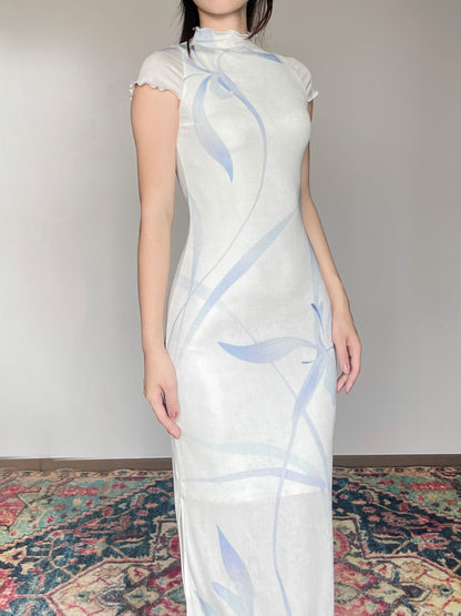 Orchid Water Cheongsam Dress