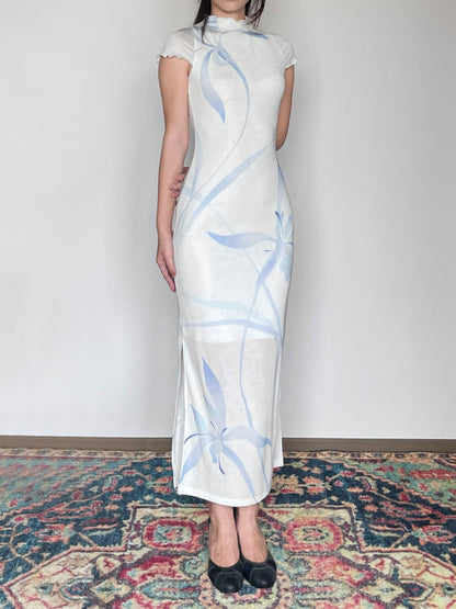 Orchid Water Cheongsam Dress