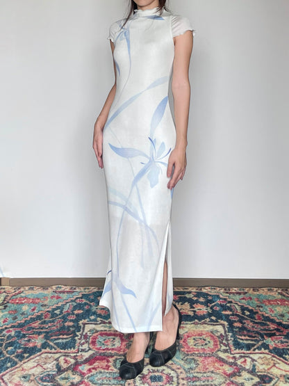 Orchid Water Cheongsam Dress
