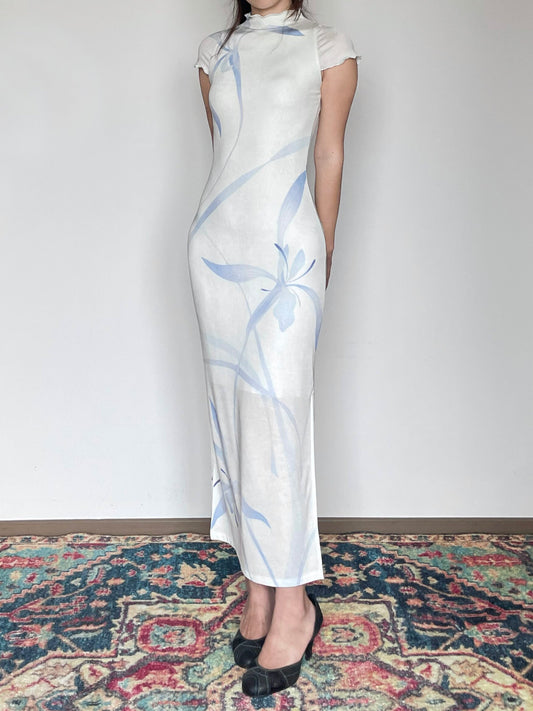 Orchid Water Cheongsam Dress