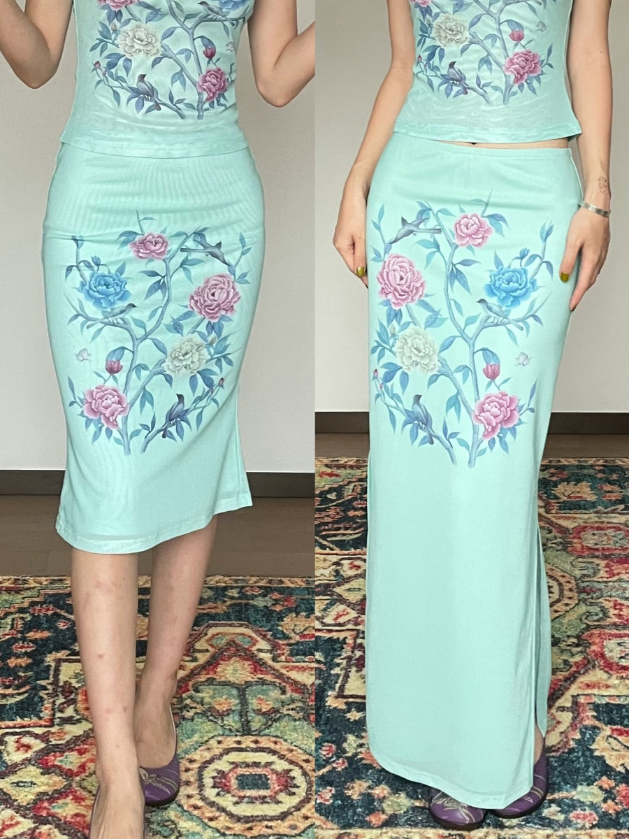 Peony Cheongsam Skirt