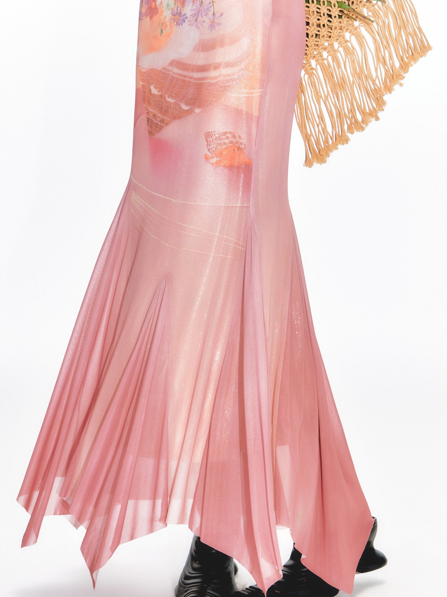 Shimmer Bouquet Fishtail Cheongsam Dress