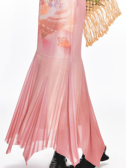 Shimmer Bouquet Fishtail Cheongsam Dress