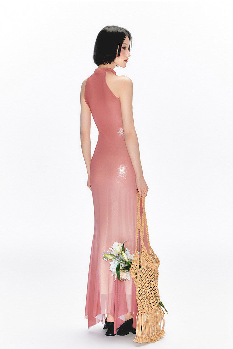 Shimmer Bouquet Fishtail Cheongsam Dress