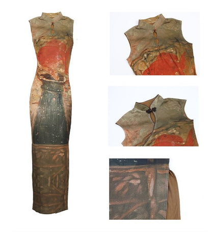 Shimmer Goldfish Cheongsam Dress