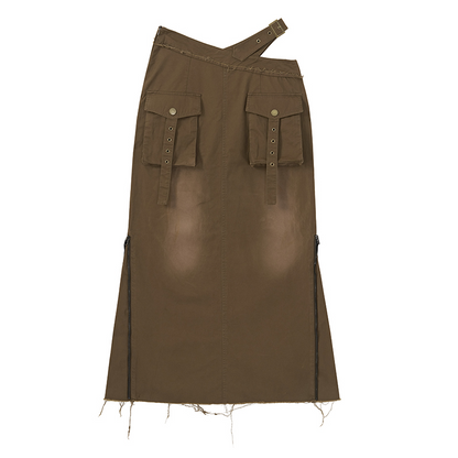 distressed-large-pocket-cargo-maxi-skirt