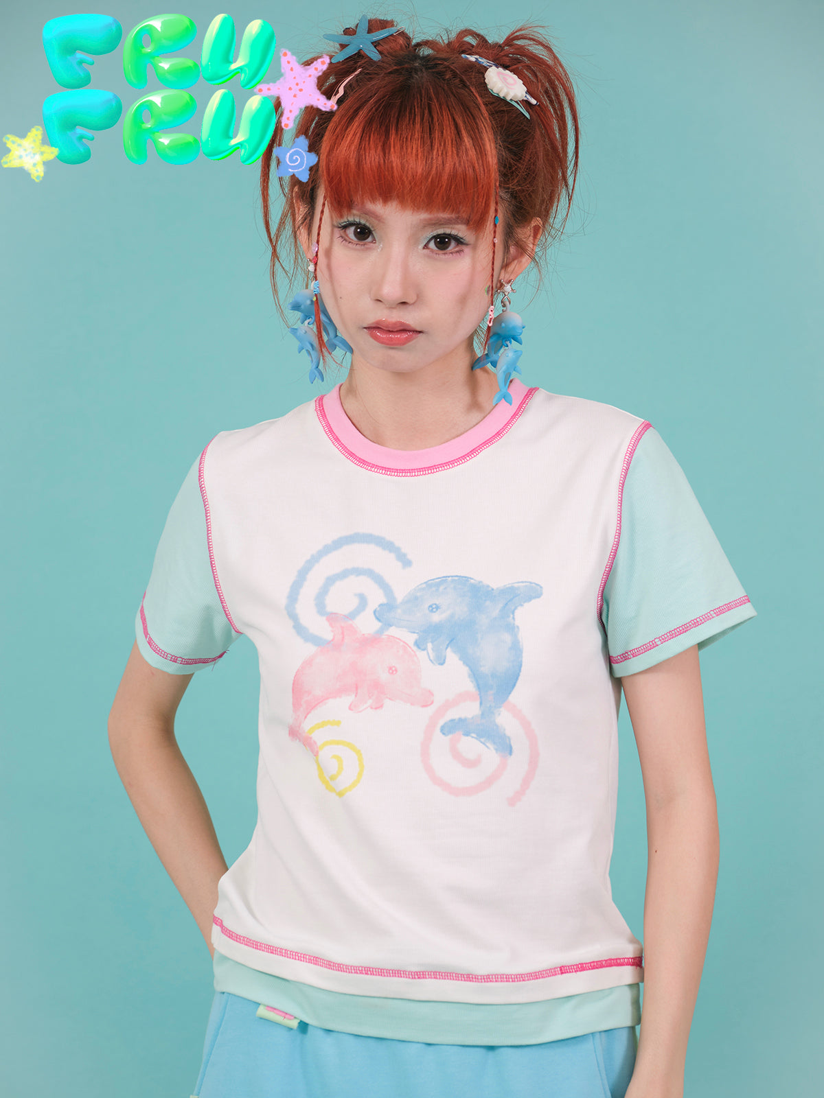 Trans Colour Dolphins T-shirt